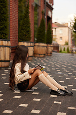Children's beige openwork knee socks M-SOCKS 2040282 photo №4