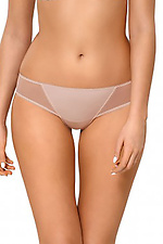 Beige low-rise thong with see-through barrels Kinga 4024282 photo №1
