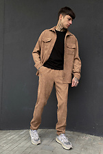 Прямі вельветові штани коричневого кольору GEN 8000282 фото №3