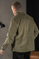 Men's plain warm corduroy shirt Casual Velvet Olive Teamv 8034282 photo №4