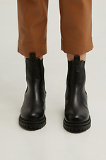 Warme Winter-Chelsea-Stiefel aus echtem Leder mit Fell HOT 8035282 Foto №2