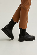 Warme Winter-Chelsea-Stiefel aus echtem Leder mit Fell HOT 8035282 Foto №3