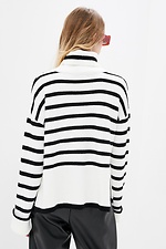 Knitted oversized sweater with stripes with a high neck  4038283 photo №3