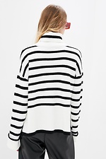 Knitted oversized sweater with stripes with a high neck Sewel 4038283 photo №3