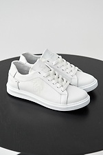 Boys' Teenage Leather Lace Up Sneakers  8019283 photo №1