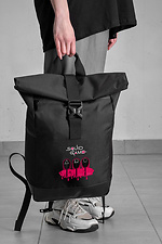 Lässiger Rolltop-Schulrucksack für Mädchen mit Tintenfischspiel-Aufdruck schwarz Without 8055283 Foto №2
