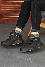 Подростковые черные ботинки для мальчика 8018284 фото №2