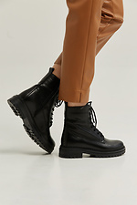 Militärstiefel aus schwarzem, isoliertem Leder HOT 8035284 Foto №3