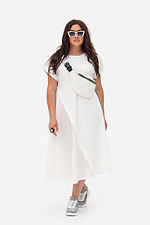 Однотонное платье DOUBLE ниже колена Garne 3043285 фото №6