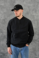 Waterproof bomber jacket black with a zipper GARD 8011287 photo №1