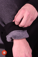 Melange insulated sweatshirt on fleece in a sporty style GEN 8000289 photo №5