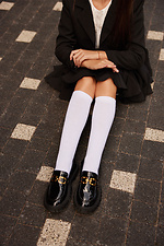 Children's white knee socks plain M-SOCKS 2040290 photo №2