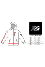 Waterproof jacket windbreaker red with a hood GARD 8011290 photo №6