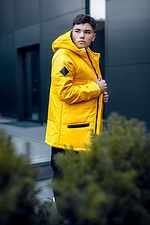 Warm yellow jacket with a hood Custom Wear 8025290 photo №5