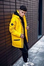 Теплая куртка желтого цвета с капюшоном Custom Wear 8025290 фото №6