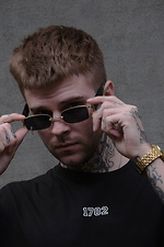 Sunglasses With Piercing Without Iron Gold Without 8049290 photo №5