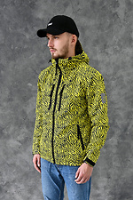 Wasserdichte Windjacke in gelben Mustern mit Kapuze GARD 8011291 Foto №1