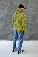Waterproof windbreaker jacket in yellow patterns with a hood GARD 8011291 photo №4