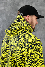 Waterproof windbreaker jacket in yellow patterns with a hood GARD 8011291 photo №5