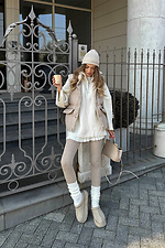 Beige pantyhose plain M-SOCKS 2040292 photo №2