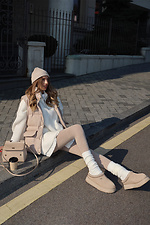 Бежеві колготки однотонні M-SOCKS 2040292 фото №4