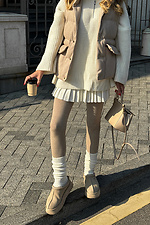 Beige pantyhose plain M-SOCKS 2040292 photo №6
