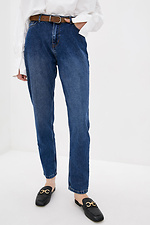 Blaue Slouch-Jeans mit hoher Taille  4009292 Foto №1