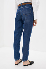 Blaue Slouch-Jeans mit hoher Taille  4009292 Foto №3