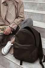 Matte leatherette laptop backpack Mamakazala 8038292 photo №1