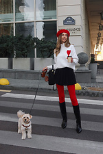 Schlichte rote Strumpfhose M-SOCKS 2040293 Foto №2