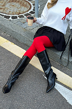Schlichte rote Strumpfhose M-SOCKS 2040293 Foto №6