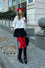 Schlichte rote Strumpfhose M-SOCKS 2040293 Foto №7