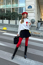 Schlichte rote Strumpfhose M-SOCKS 2040293 Foto №11