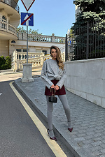 Graue Strumpfhose einfarbig M-SOCKS 2040294 Foto №7