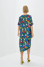 Асимметричное штапельное платье AVALINA в яркие цветы Garne 3038294 фото №3