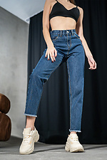 Джинсы мом женские зауженые Denim Mom Синие Teamv 8034294 фото №5