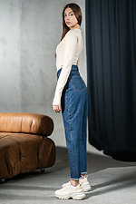 Джинсы мом женские зауженые Denim Mom Синие Teamv 8034294 фото №7