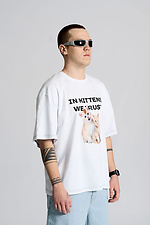 Übergroßes T-Shirt OGONPUSHKA Kätzchen weiß OGONPUSHKA 8043294 Foto №2