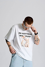 Übergroßes T-Shirt OGONPUSHKA Kätzchen weiß OGONPUSHKA 8043294 Foto №3