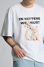 Übergroßes T-Shirt OGONPUSHKA Kätzchen weiß OGONPUSHKA 8043294 Foto №6