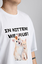 Übergroßes T-Shirt OGONPUSHKA Kätzchen weiß OGONPUSHKA 8043294 Foto №9