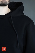 Warm men's thin "Flag_line" with a hood in black Garne 9001294 photo №3