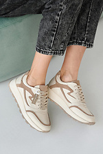 Damensneaker aus milchigem Leder für Frühling und Herbst 2505295 Foto №7