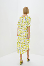 AVALINA asymetryczna sukienka ze staplami w kolorze żółtym cytryny Garne 3038295 zdjęcie №4
