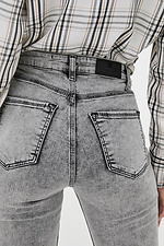 Укороченные стрейчевые джинсы скинни высокой посадки 4009295 фото №4