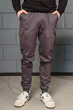 Джинсовые штаны джоггеры на манжетах с накладными карманами GEN 8000295 фото №3