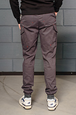 Джинсовые штаны джоггеры на манжетах с накладными карманами GEN 8000295 фото №5