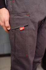 Джинсовые штаны джоггеры на манжетах с накладными карманами GEN 8000295 фото №6