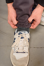 Джинсовые штаны джоггеры на манжетах с накладными карманами GEN 8000295 фото №9