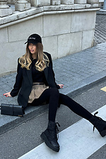 Чорні колготки однотонні M-SOCKS 2040296 фото №10